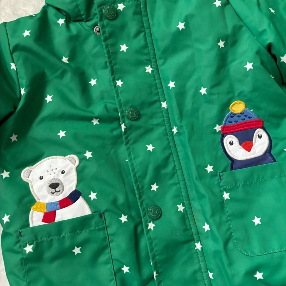 Precious Baby Boden Green Star Jacket with Animal Appliqués - Picture 2 of 5